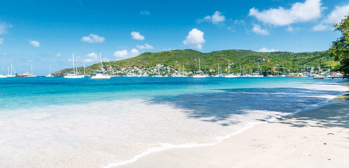 The tropical beaches of Caribbean island, Bequia